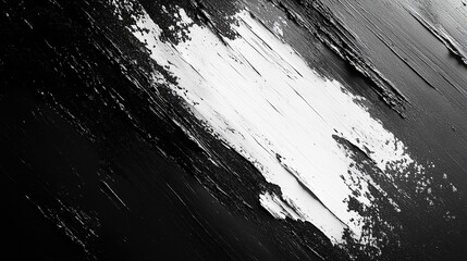Charcoal abstract texture, thick and expressive brushstrokes, dynamic black and white contrast, modern art style background. Artistic rough pattern