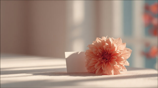 heartfelt thank you note set against soft diffused light background creating cozy ambiance