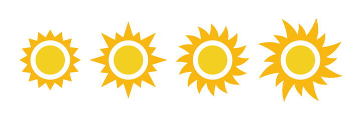 Sun icon set.