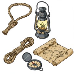 Clean Vector Adventuring Set