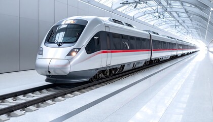 Fototapeta premium Modern high-speed train at a station