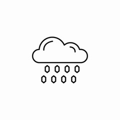 cloud hail precipitation icon sign vector
