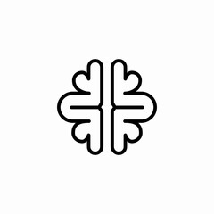 clover heart design icon sign vector