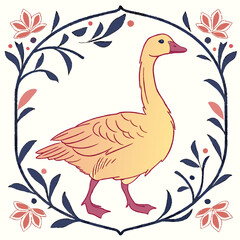 vector illustration of a duck