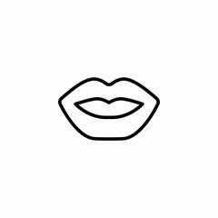 human lips closed icon sign vector