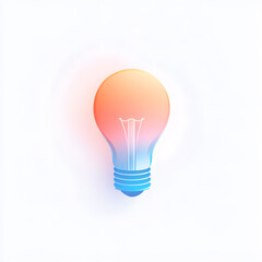 Vibrant Gradient Lightbulb Icon Abstract Design.