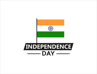 Indian Independence Day Celebration With Flag and Text Graphic.