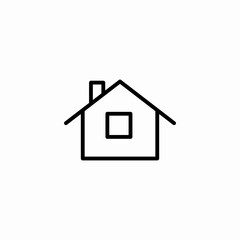 simple house window icon sign vector