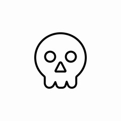 skull human icon sign vector