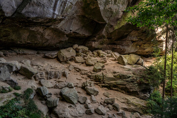Die Gautschgrotte bei Hohnstein in der Sächsischen Schweiz 1