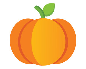An orange pumpkin isolated on white background is perfect for autumn Ai Generated