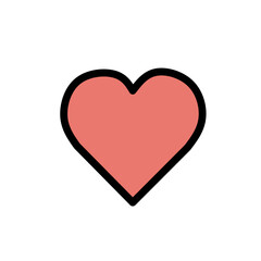 red heart isolated on white