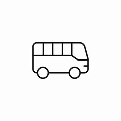 bus vehicle transport icon sign vector