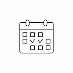 calendar due dates icon sign vector