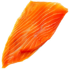Fresh Salmon Fillet with Vibrant Orange Color and Distinctive Muscle Striations