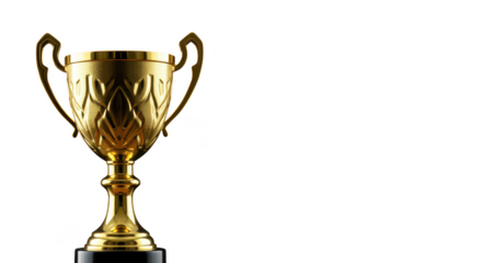 Golden Trophy of Triumph: A gleaming golden trophy sits proudly, a symbol of achievement, reward, and recognition, capturing the essence of victory and accomplishment.