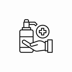 hand sanitizer dispenser icon sign vector