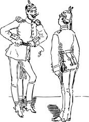 Vintage German Soldiers in Uniform