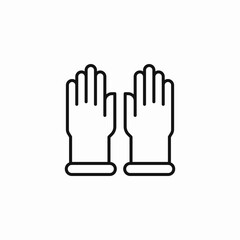 Obraz premium protective gloves pair icon sign vector
