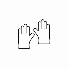 protective hand gloves icon sign vector