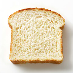 A single slice of white bread with a soft, porous texture and golden crust.