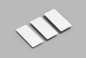 Smartphone Screens. Blank Mockup for Mobile Apps Designs