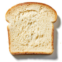 A single slice of toasted bread with a golden crust and airy texture