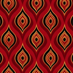 Ikat Seamless Pattern Design For Fabric