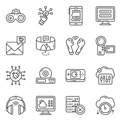 Set of Iot Linear Icons 
