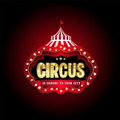 circus theme background featuring rich colorlful elements