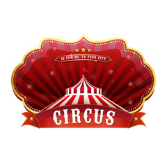circus theme background featuring rich colorlful elements