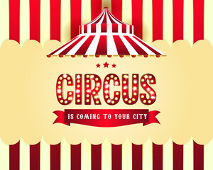 circus theme background featuring rich colorlful elements