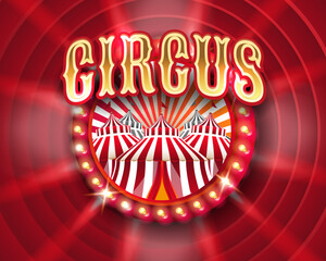 circus theme background featuring rich colorlful elements