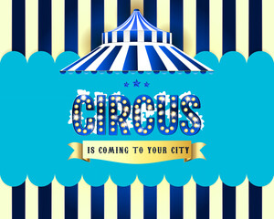 circus theme background featuring rich colorlful elements
