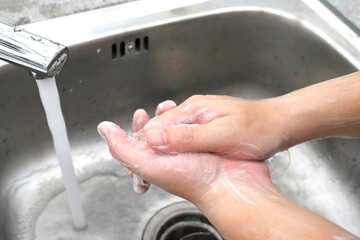 Wash your hands to clean germs.