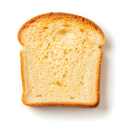 Toasted Bread Slice with Golden Crust and Soft Interior