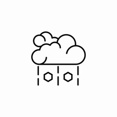 cloud hail showers icon sign vector