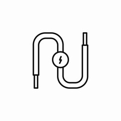 electrical cord power icon sign vector