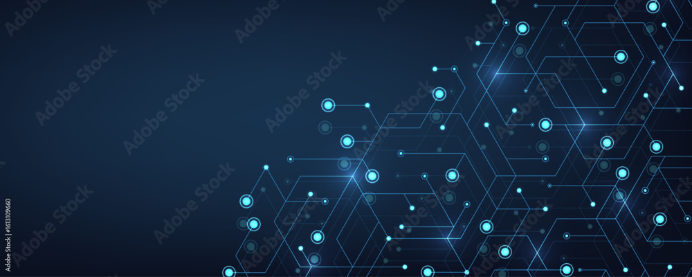 Canvas Prints structure molecule and communication dna, atom, neurons. science concept for your design. connected 