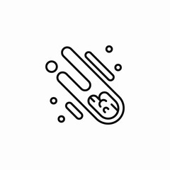 Obraz premium meteor shower asteroid icon sign vector