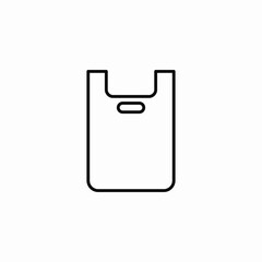 plastic shopping bag icon sign vector