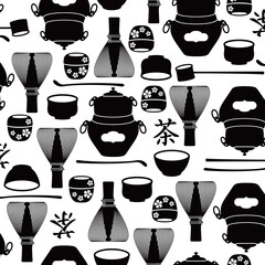 Patterns of tools used in Japanese tea ceremony,