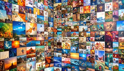 Fototapeta premium 情報社会、情報過多、膨大なデータ、選択をイメージした抽象的な背景
