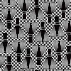 A seamless pattern made from Japanese tea utensils,
