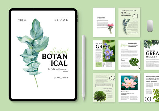 Botanical Ebook Layout Template