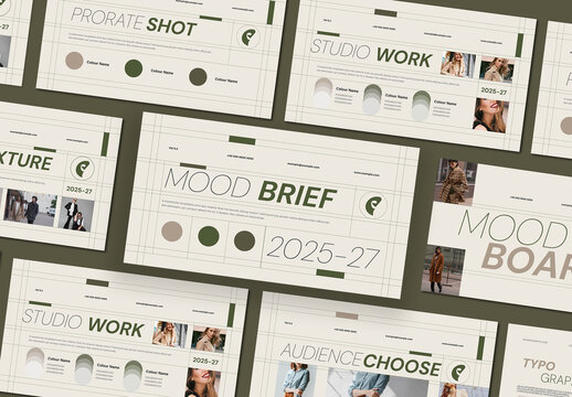 Modern Monochrome Moodboard Presentation Template