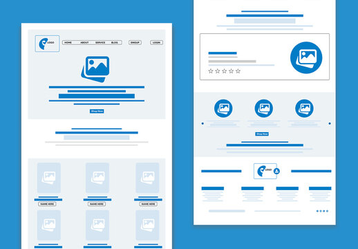 Modern Wireframe Design Template