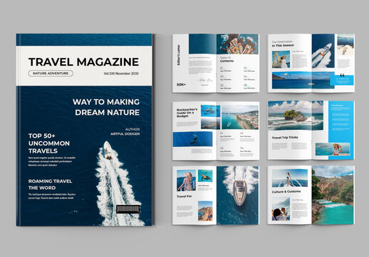 Travel Magazine Template Layout
