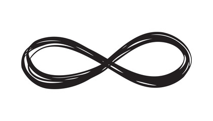 Naklejka premium Infinity sign doodle hand drawn icon 