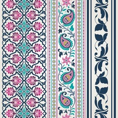 wedding card design, traditional paisley floral pattern , royal India	